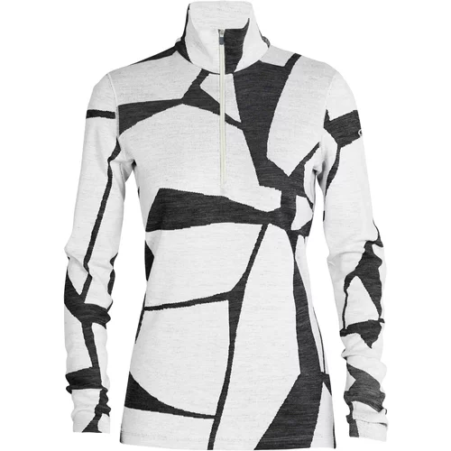 ICEBREAKER 250 Vertex LS Half Zip Fractured Landscapes Women's T-Shirt White