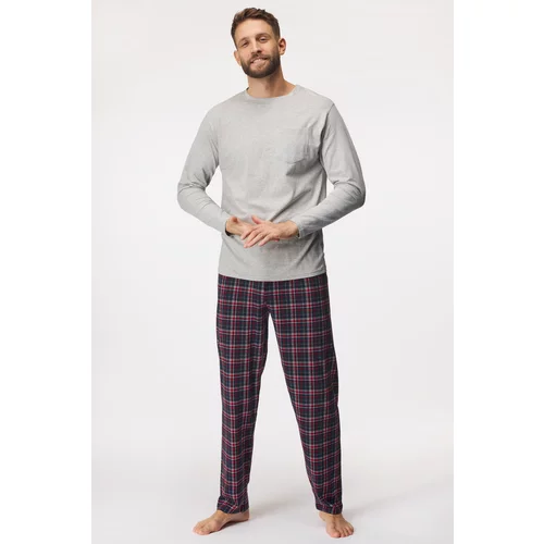 MEN-A Dolga bombažna pižama Horace