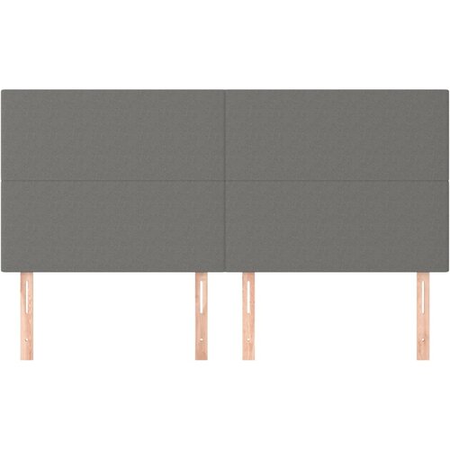  Uzglavlje tamno sivo 200x5x118/128 cm tkanina Slike