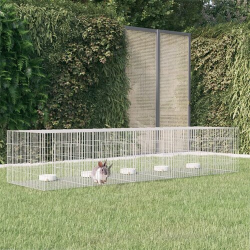 vidaXL Kavez za zečeve s 5 panela 273x79x54 cm od pocinčanog željeza Cijene