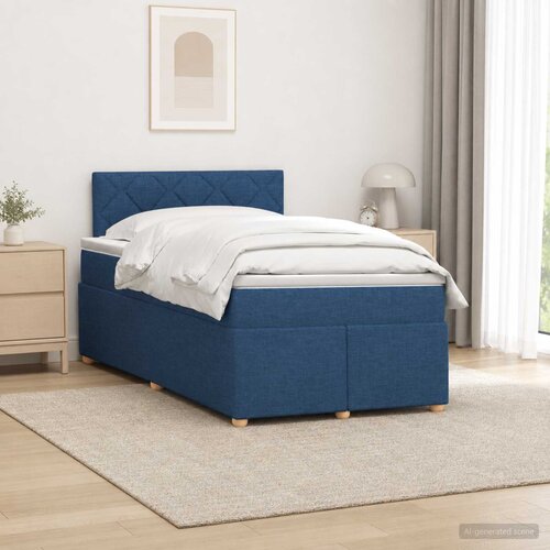  Boxspring krevet s madracem Plava 120 x 200 cm Tkanina Cene
