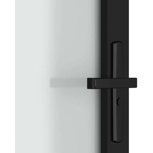  Unutarnja vrata 83 x 201 5 cm crna od mat stakla i aluminija Slike