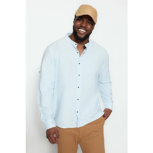 Trendyol Plus Size Shirt - Blue - Regular fit