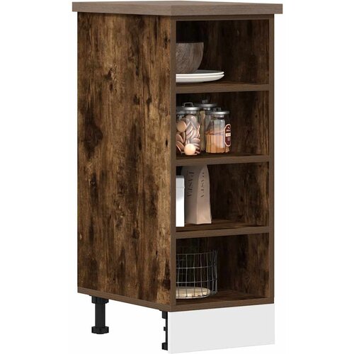 vidaXL Spodnja omarica dimljen hrast 30x44,5x81,5 cm iverna plošča Cene