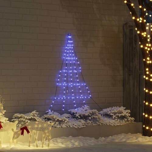  LED Božićno drvce s zemljanim klinovima Plava 182 cm Metal Cene