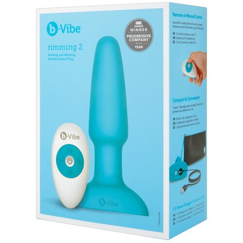 b-Vibe Analna kupa Rimming 2, Rotirajuća, 15cm, Plava Cene