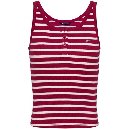 Tommy Hilfiger Majice brez rokavov TJW BUTTON TANK DW0DW19492 Rdeča Cene