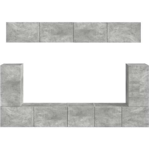  Set TV komoda Zidne 5 pcs Betonski sivi Konstruirano drvo Slike