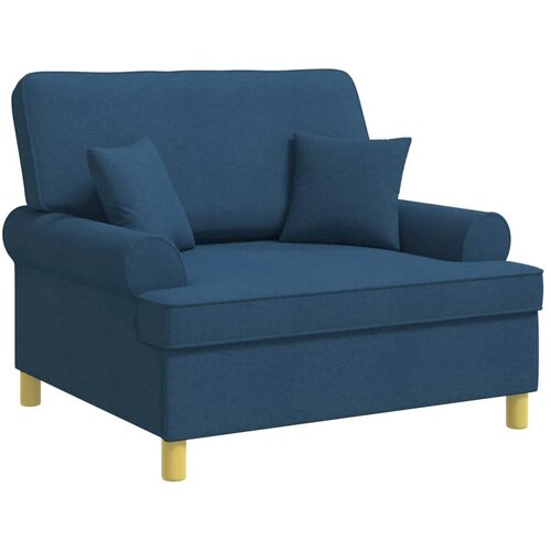 XXL fotelja s jastucima Plava Tkanina - Plava 85 cm Slike