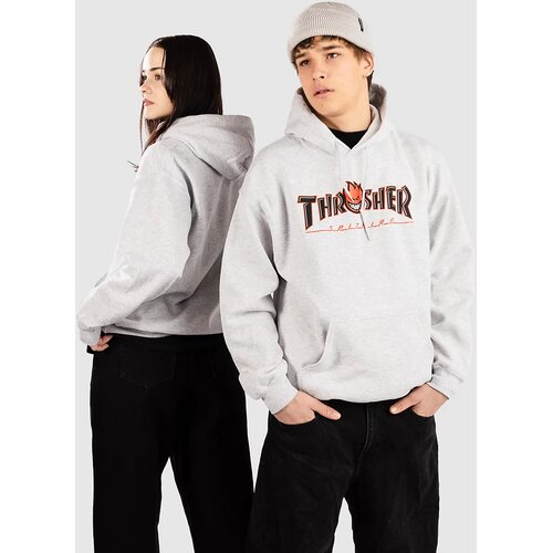 Thrasher X Spitfire Big Head Outline Pulover s kapuco ash grey Slike