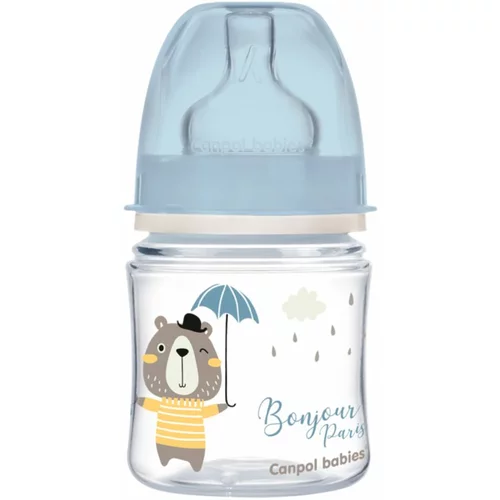 Canpol Bonjour Paris bočica za bebe 0m+ Blue 120 ml