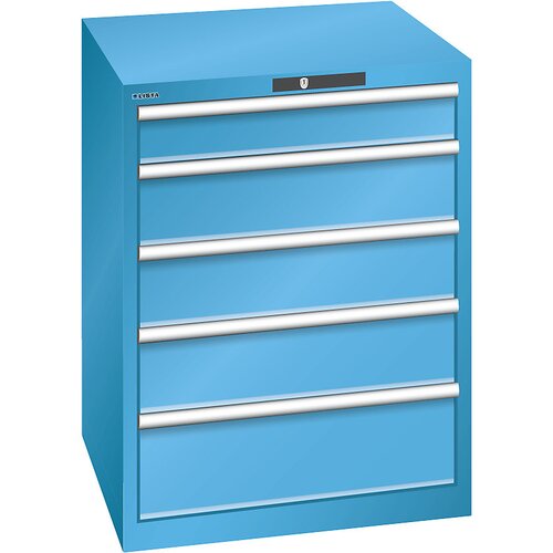 LISTA Predalnik s 5 predali, ŠxGxV 717 x 725 x 850 mm, svetlo moder, nosilnost predalov 75 kg Cene