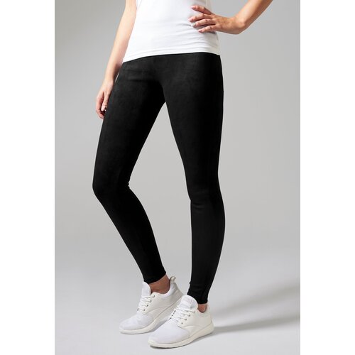 UC Ladies Women's leggings made of imitation suede black Slike