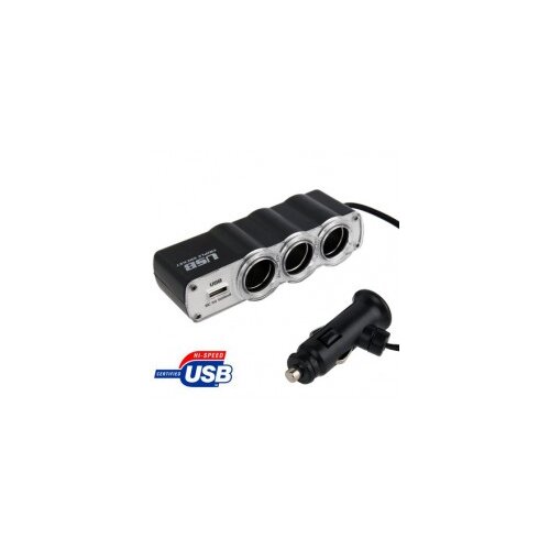  za Auto upaljač sa 3utora + 3USB 0921 Slike