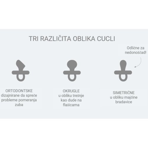 Hevea ortodontska cucla od prirodne gume (3-36 mes) 2 kom, boja kože i mahovina zelena Slike