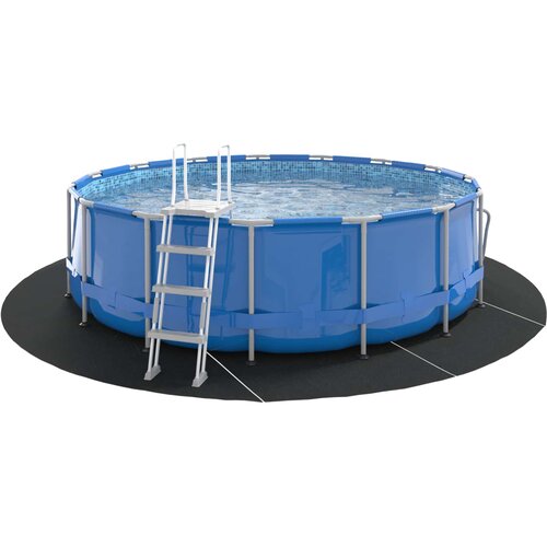  Podni sheet za bazen Crna &amp;Oslash; 458 cm Neslojno platno Slike