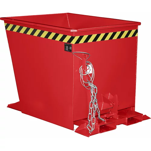 eurokraft pro Prekucni zaboj za priklopni voziček, prostornina 0,3 m³, rdeče barve RAL 3000
