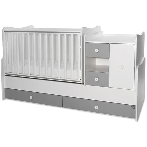 Lorelli MiniMAX Modularni krevetić 4in1 s Mehanizmom Ljuljanja White/Stone Grey 190x72 cm