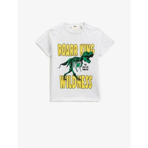 Koton Boy's Dinosaur Printed T-Shirt Short Sleeve Crew Neck Cotton Slike