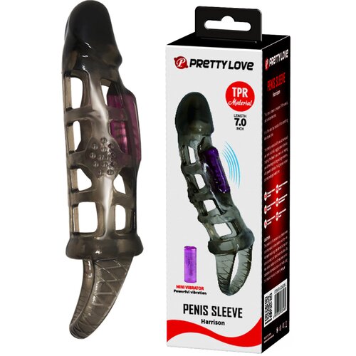 Pretty Love Harrison navlaka za penis sa vibracijom &amp;mdash; TPR, 18 cm &amp;mdash; BI 26209-1 Slike