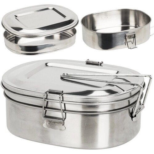 Redcliffs turistična 3 delna inox lunch box posoda za hrano in kuhanje 900ml 229141 Slike