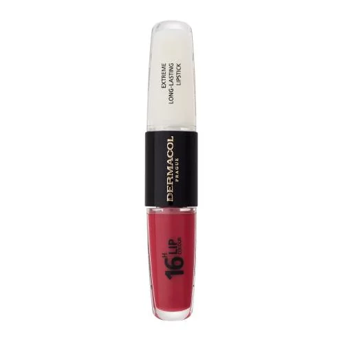 Dermacol 16H Lip Colour Extreme Long-Lasting Lipstick dugotrajni ruž i sjajilo za usne 2 u 1 8 ml Nijansa 3