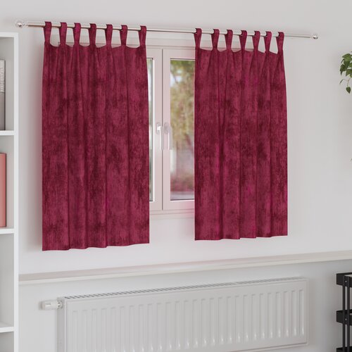 vidaXL plišaste zavese Bordo Poliester 140 x 140 cm Dekorativni vložki Cene