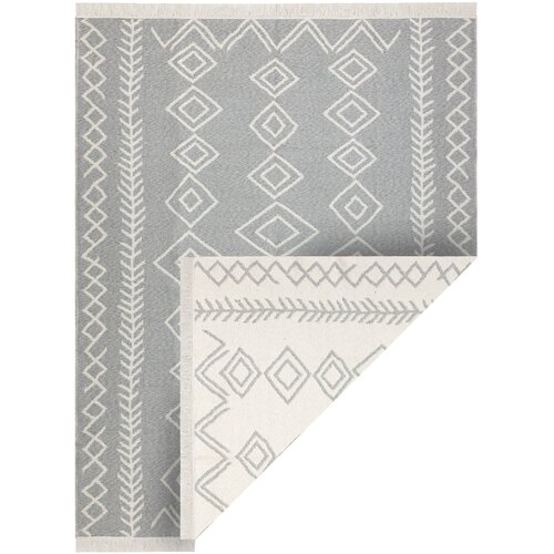 RugsX Preproge Preproga TWIN 23000 Boho, bombažna, dvostranska, 80x300 cm Siva Cene