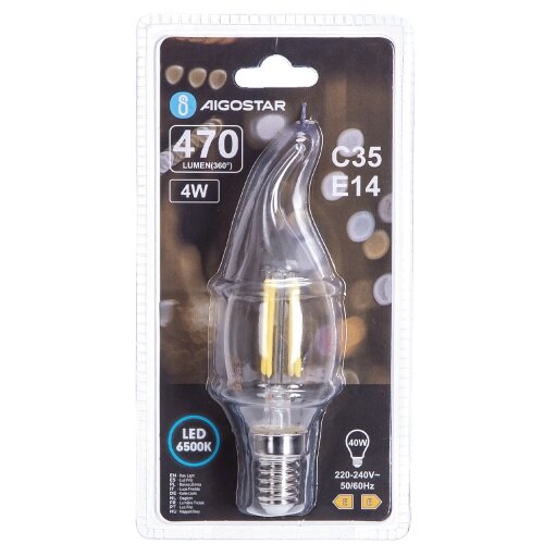  LED sijalica FILAMENT C35 E14/4W/230V 6500K - Aigostar Slike