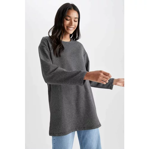 Defacto Thin Sweatshirt Fabric Regular Fit Long Sleeve Tunic
