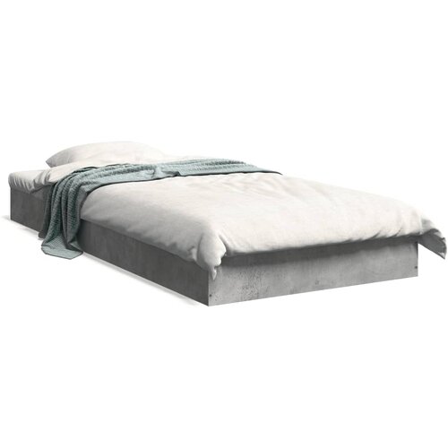 vidaXL Posteljni okvir betonsko siv 75x190 cm inženirski les Cene