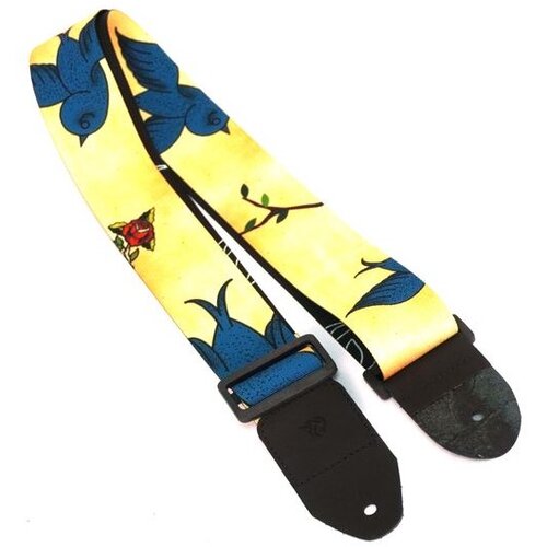 Wakertone Kai&scaron; za gitaru sa kožnim krajevima GS2 Guitar Strap Free Blue Bird Cene