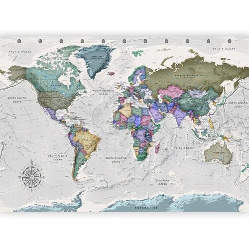  Foto tapeta - Geography study - world map with signed countries in English 500x350 Standard Cene