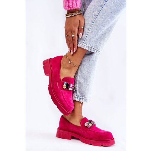 Kesi Women&amp;#039;s Suede Loafers With decoration Fuchsia Karlott Slike