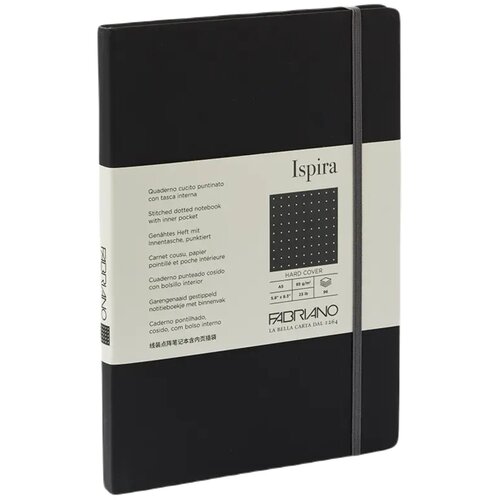  Ispira, notes tvrdi povez, 96 lista, Fabriano, odaberite motiv A5 Tačke Crna Slike