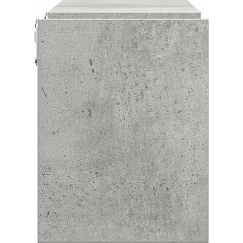  Zidne police 2 kom siva boja 100 x 15 x 20 cm konstruirano drvo Slike