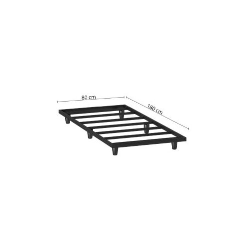Hanah home Okvir kreveta Yavrulu, 80x180 cm, Crna Slike