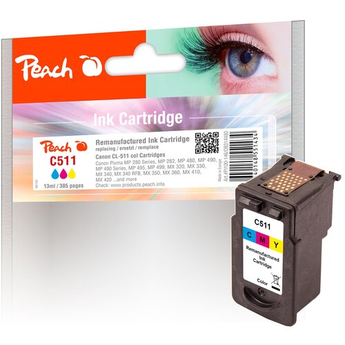 Peach Črnilo Canon CL-511 color 13ml 314480, (20383417) Slike
