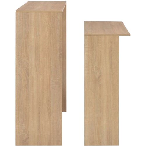 VidaXL Barski stol s 2 stolne ploče boja hrasta 130 x 40 x 120 cm Slike