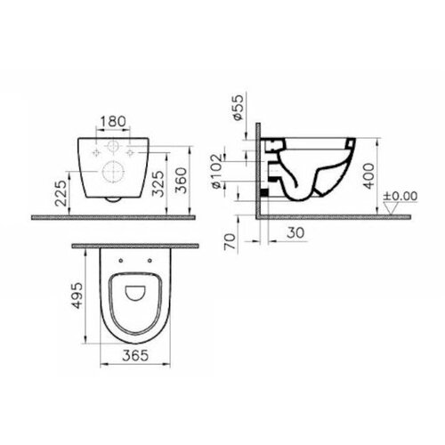 Vitra 4337-003-0075 Shift viseča WC &amp;scaron;koljka Slike