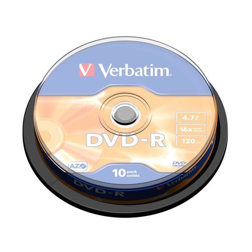 Verbatim DVD-R Disk 4,7 GB, 16x, (AZO) 10 kom Slike