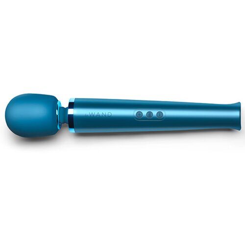 Le Wand Polnjiv masažni vibrator kovinsko moder Slike