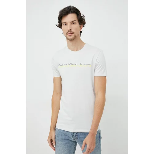 Calvin Klein Jeans Pamučna majica boja: siva, s tiskom