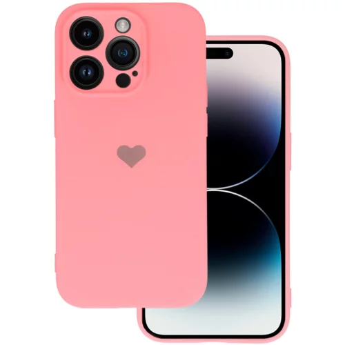 Onasi Liquid silikonski ovitek Love za iPhone 13 6.1 - roza