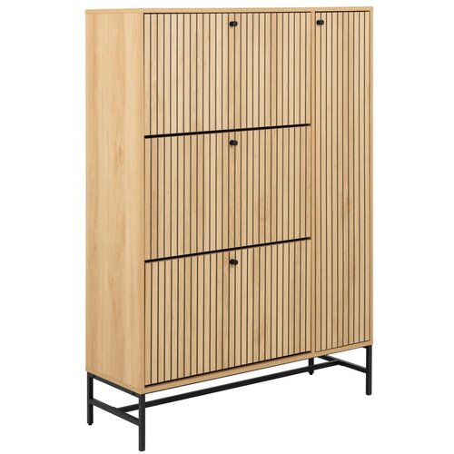 Actona Preklopni ormarić za cipele u dekoru hrasta u prirodnoj boji 99x140x35 cm Albany – Cijene