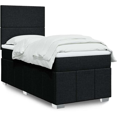  Box spring krevet s madracem crni 80 x 200 cm od tkanine Cijene