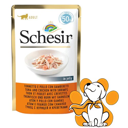 Schesir cat Tuna And Chicken With Shrimps 50g, Tuna i Piletina Sa Račićima Cene