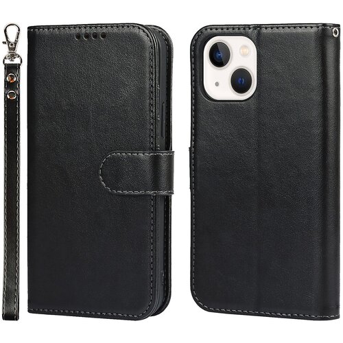 INORCO Za iPhone 14 Plus PU usnjena torbica za denarnico s stojalom R61 Teksturni ovitek za telefon s posekanim &amp;scaron;ivom, (22036130) Slike