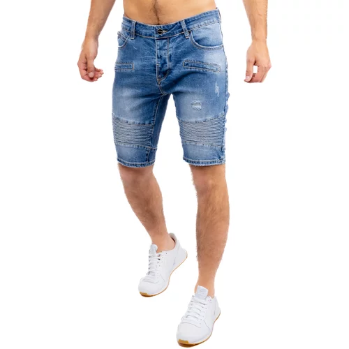 Glano Man Denim Shorts - blue