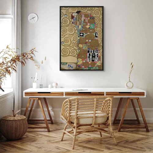  Slika - Gustav Klimt  &ndash;  The Fulfillment 40x60 U crnom drvenom okviru Cijene